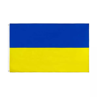 Pantone Color Polyester World Flags 3x5 ธงประจำชาติยูเครนแบบแขวน