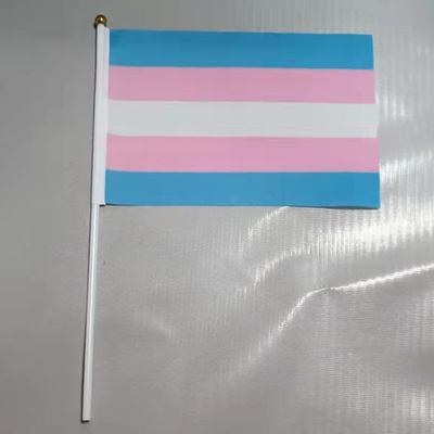 ธง LGBT มือถือโพลีเอสเตอร์ 100D คุณภาพสูงธงรุ้งที่กำหนดเอง
