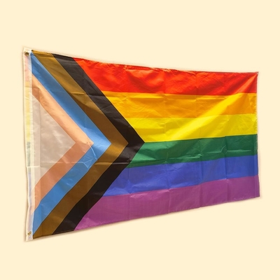 Multicolor Lgbt 3x5 Pride Flag โพลีเอสเตอร์ 100D พร้อมสี่สี
