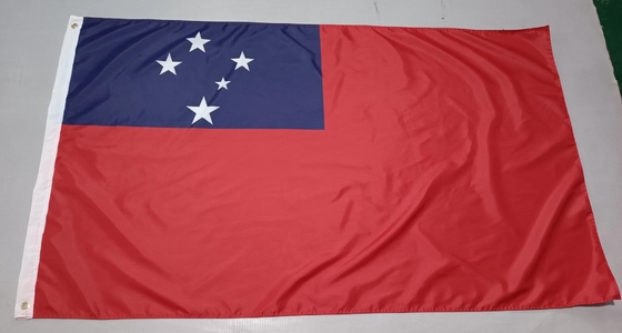 ธงประจำชาติซามัวโพลีเอสเตอร์ 3X5 ฟุต CMYK สีธงประจำชาติซามัว