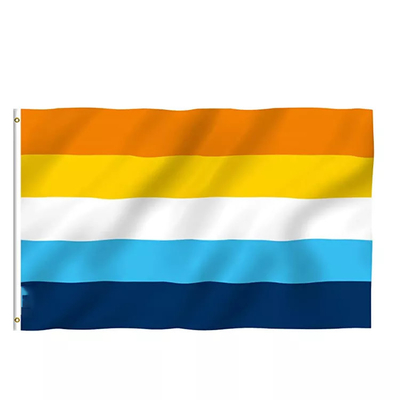 ธง LGBT สีรุ้งการพิมพ์ดิจิตอล 3x5 Ft 100D ธงกะเทยโพลีเอสเตอร์