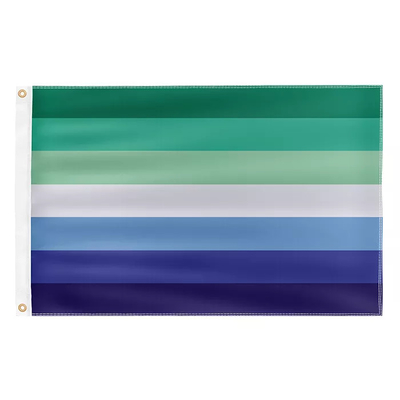 ธง LGBT สีรุ้งการพิมพ์ดิจิตอล 3x5Ft 100D ธงโพลีเอสเตอร์โปรเกรส