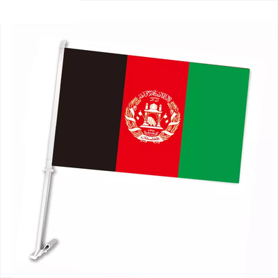ธงหน้าต่างรถพิมพ์สี Pantone โพลีเอสเตอร์อัฟกานิสถานธงนานาชาติ