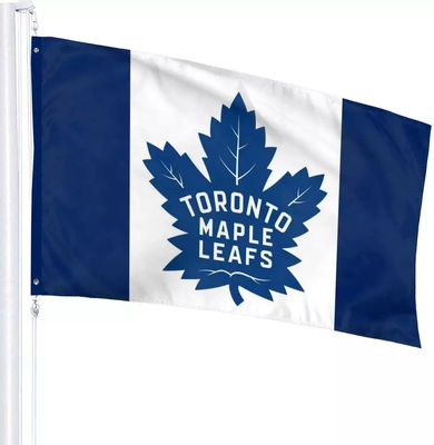 Pantone Color Toronto Maple Leaf Flag 3x5ft Silk / Digital / การพิมพ์ระเหิด