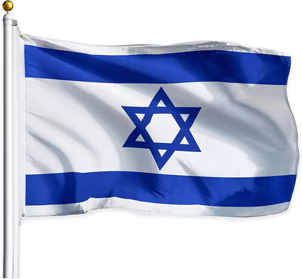3x5 ฟุต ธงชาติอิสราเอล ธงโพลีเอสเตอร์พิมพ์ด้านเดียว/สองด้าน