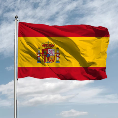 Pantone Color Polyester World Flags แบบแขวนธงชาติสเปน