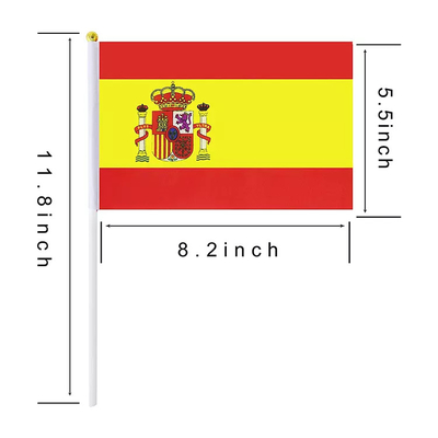 โลโก้ธงมือขนาดเล็กแบบพกพาพิมพ์ธงประเทศสเปน