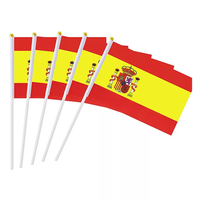 โลโก้ธงมือขนาดเล็กแบบพกพาพิมพ์ธงประเทศสเปน
